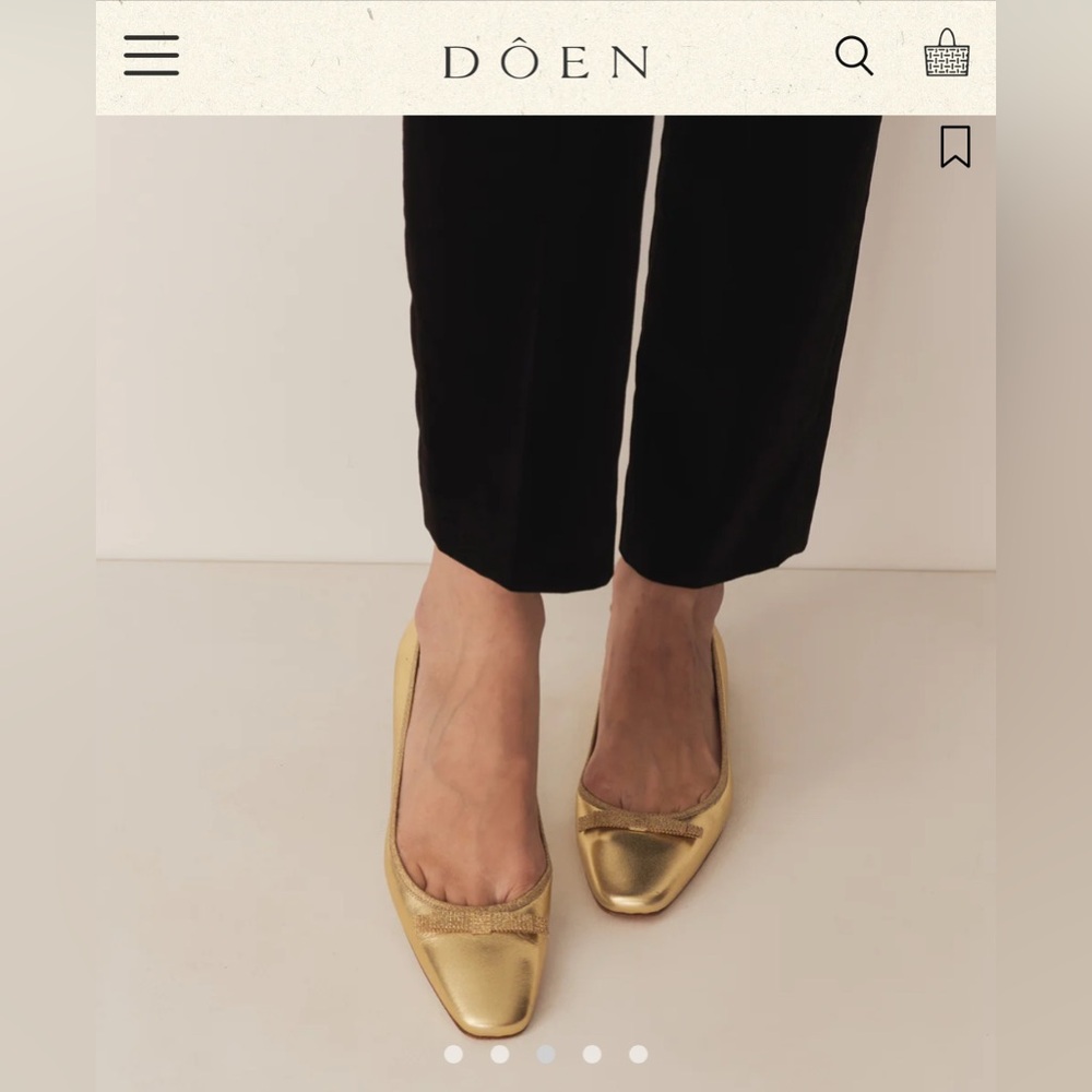 ISO Doen Odette Ballet Flat — Gold